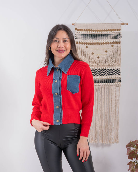 Sweater con mezclilla