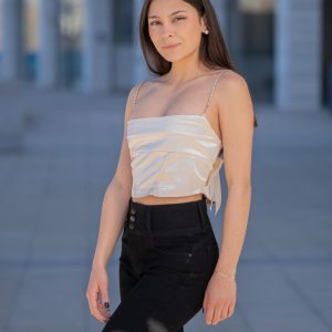 Polera corset tirantes de piedras