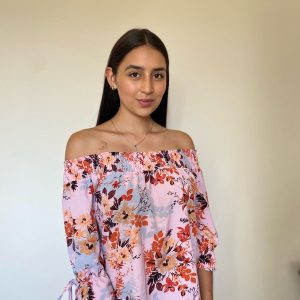 Blusa Strapless Floreada